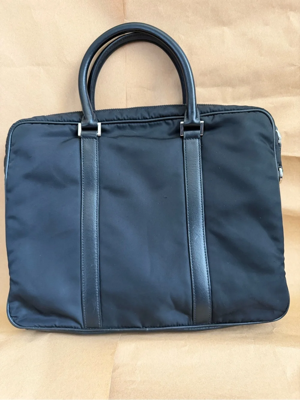 Prada Black Nylon Briefcase
